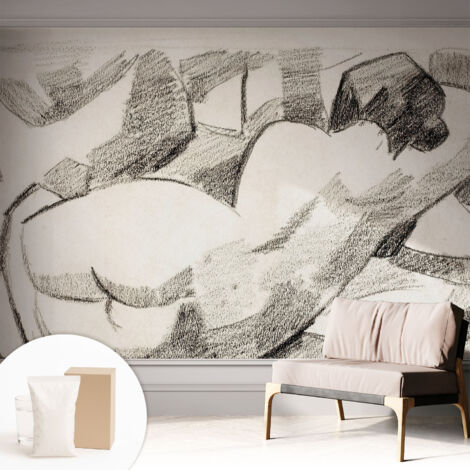 Tapete Vliestapete mit Kleber Wandtapete modern - Tapete mit Motiv - Tapete Schlafzimmer Liegende Figur 312x219 cm (1/5)