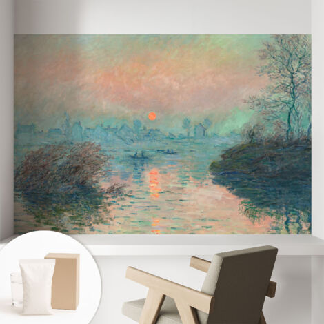 Tapete Vliestapete mit Kleber - abwaschbar - Arbeitszimmer - Esszimmer- Top Qualität Stimmungsvolle Dämmerung 104x70 cm (1/5)