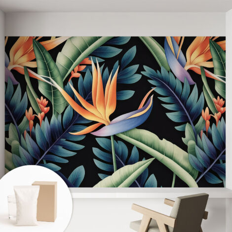 Tapete Vliestapete mit Kleber - Wandgestaltung - Tapete Wohnzimmer - Flur Eingangsbereich Paradiesisches Motiv 152x104 cm (1/5)