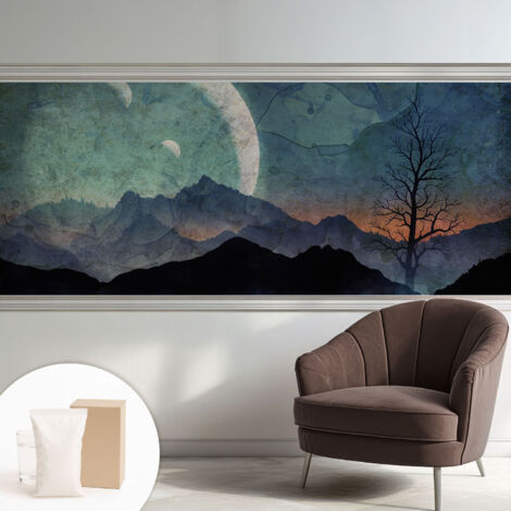 Tapete Tapete Vliestapete mit Kleber - Fototapete mit Motiv - Wandtapete modern - Wanddeko Nachtlandschaft 250x104 cm