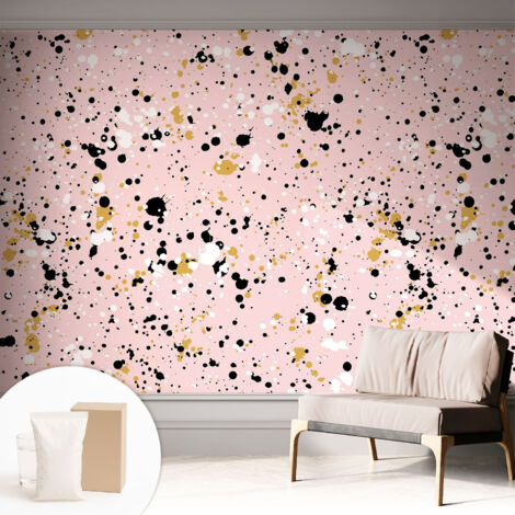 Tapete Vliestapete mit Kleber - Wanddekoration Wohnzimmer - Tapete Schlafzimmer Künstlerische Farbflecken 312x219 cm (1/5)