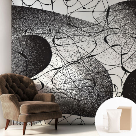 Tapete Dekorative Vliestapete mit Klebe für Wand - Mustertapete - moderne Einrichtung - für Büro Abstraktes Muster 250x250 cm (1/5)