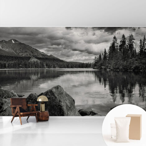 Tapete Vliestapete mit Kleber Wandtapete modern - Tapete mit Motiv - Tapete Schlafzimmer Bergpanorama 416x254 cm (1/5)