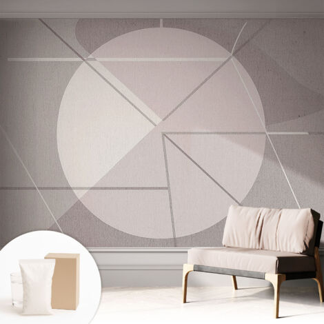 Fototapete Vliestapete mit Kleber - modern Wohnzimmer - Wanddekoration - einfach anzubringen Abstrakte Geometrie 312x219 cm (1/5)