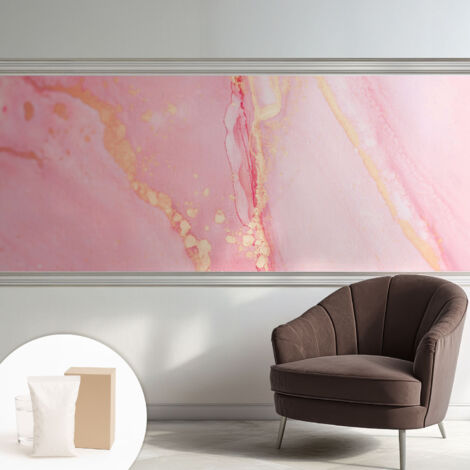 Tapete Vliestapete mit Kleber - Wanddekoration Wohnzimmer - Tapete Schlafzimmer Pastellfarbene Abstraktion 250x104 cm (1/5)