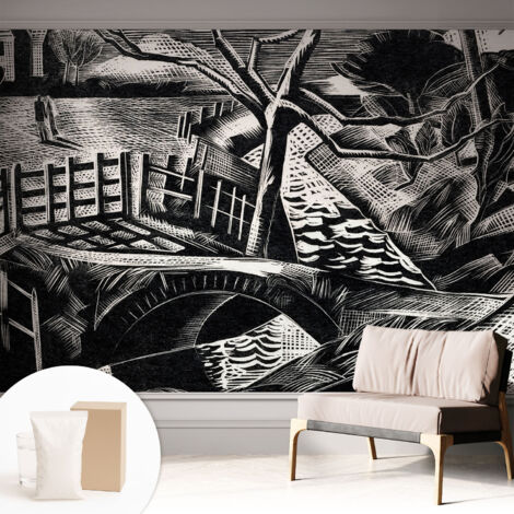 Tapete Vliestapete mit Kleber - modernes Design - Wohnungsdeko - geruchslos - langlebig Architektonische Landschaft 312x219 cm (1/5)