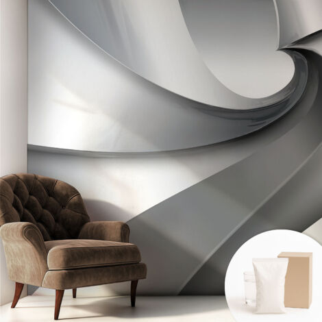 Fototapete Vliestapete mit Kleber - modern Wohnzimmer - Wanddekoration - einfach anzubringen Geometrische Spiralen 250x250 cm (1/5)
