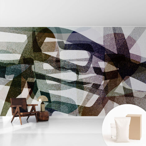 Fototapete Tapete Vliestapete mit Kleber Büro Wandgestaltung - Wanddekoration Wohnzimmer Bunte Bögen 416x254 cm (1/5)
