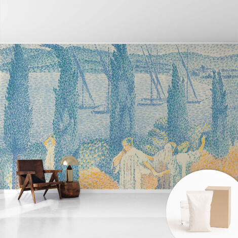 Tapete Dekorative Vliestapete mit Klebe für Wand - Mustertapete - moderne Einrichtung - für Büro Ein fauler Tag 416x254 cm (1/5)