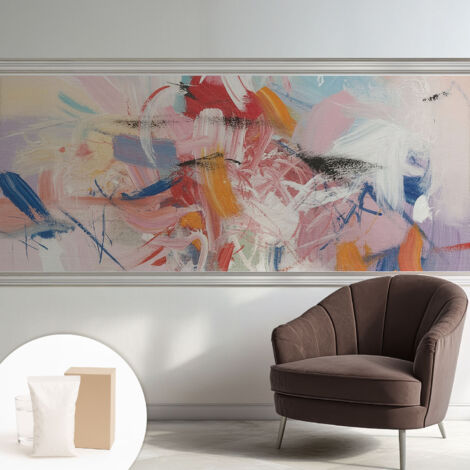 Fototapete Tapete Vliestapete mit Kleber - trendige Wanddeko - Schlafzimmer - Wohnzimmer Harmonische Abstraktion 250x104 cm (1/5)