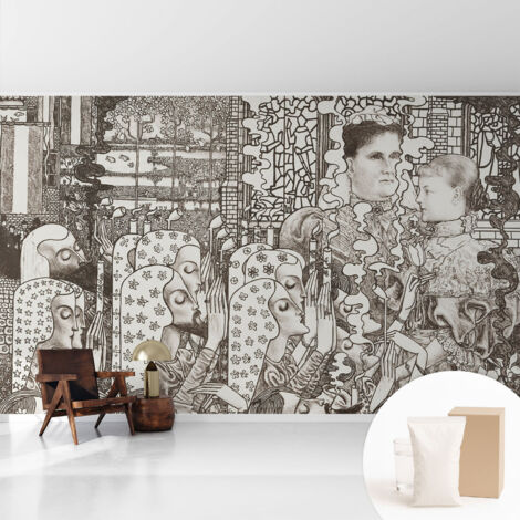 Tapete Tapete Vliestapete mit Kleber - Fototapete mit Motiv - Wandtapete modern - Wanddeko Blumenporträts 416x254 cm (1/5)