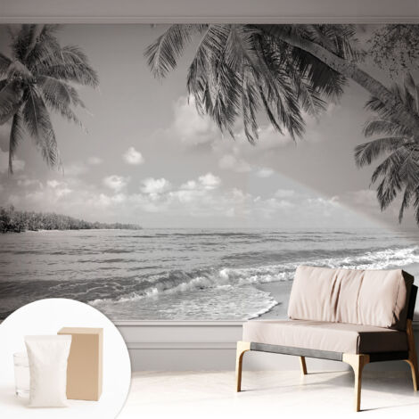 Fototapete Vliestapete mit Kleber - modern Wohnzimmer - Wanddekoration - einfach anzubringen Tropisches Paradies 312x219 cm (1/5)