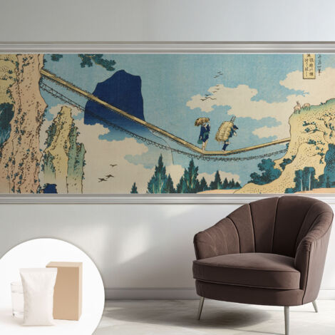 Fototapete Tapete Vliestapete mit Kleber - Wandtattoo - leicht anzubringen - Wandverkleidung Bergbrücke 250x104 cm (1/5)
