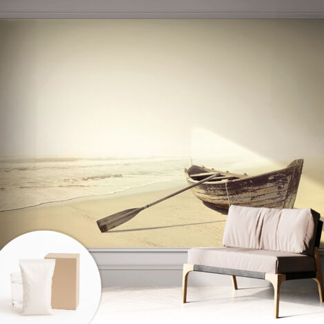 Fototapete Vliestapete mit Kleber - modern Wohnzimmer - Wanddekoration - einfach anzubringen Küstenruhe 312x219 cm (1/5)