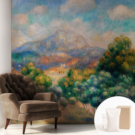 Tapete Vliestapete mit Kleber - Fototapete mit Motiv - Wandtapete modern - Wandgestaltung Berglandschaft 250x250 cm (1/5)