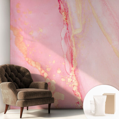 Tapete Vliestapete mit Kleber - modernes Design - Wohnungsdeko - geruchslos - langlebig Pastellfarbene Abstraktion 250x250 cm (1/5)