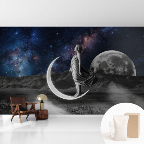 Fototapete Vliestapete mit Kleber - modern Wohnzimmer - Wanddekoration - einfach anzubringen Nächtliche Träume 416x254 cm (1/5)