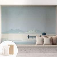 Fototapete Tapete Vliestapete mit Kleber Büro Wandgestaltung - Wanddekoration Wohnzimmer Minimalistische Landschaft 208x146 cm