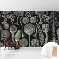 Tapete Vliestapete mit Kleber modern - Wanddeko für Küche - Klebefolie Wand - luxus Look Magische Pflanzen 416x254 cm