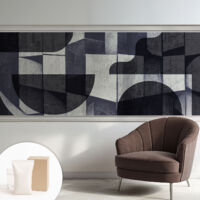 Fototapete Tapete Vliestapete mit Kleber - trendige Wanddeko - Schlafzimmer - Wohnzimmer Geometrische Symmetrie 250x104 cm