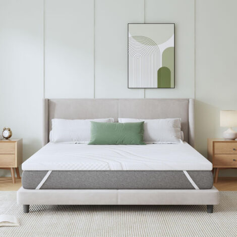 Coprimaterasso 160x200 cm HavenlyHome, spessore 6 cm, schiuma altamente elastica, comfort morbido o rigido, ergonomico
