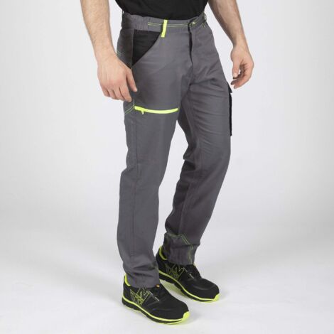 MARLOW PANTALON DE TRAVAIL 1397 Gris , Jaune fluo L (1/5)
