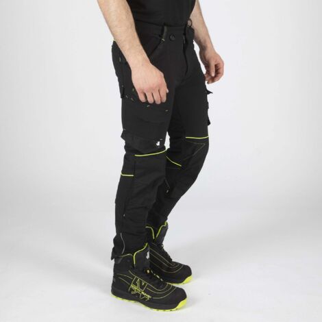 SACHA PANTALON DE TRAVAIL 1388 Noir , Jaune fluo 52