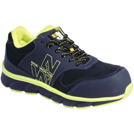 SHELLY CHAUSSURES BASSES DE SÉCURITÉ 7064 Marine , Jaune fluo 38 (1/5)