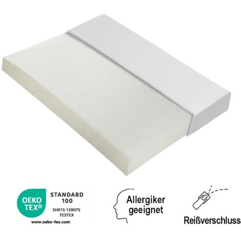 Matelas 140x200 cm H3 confortable ergonomique respirant durable certifié Oeko-Tex couvre-lit antidérapant avec poignées pour un sommeil sain (1/5)