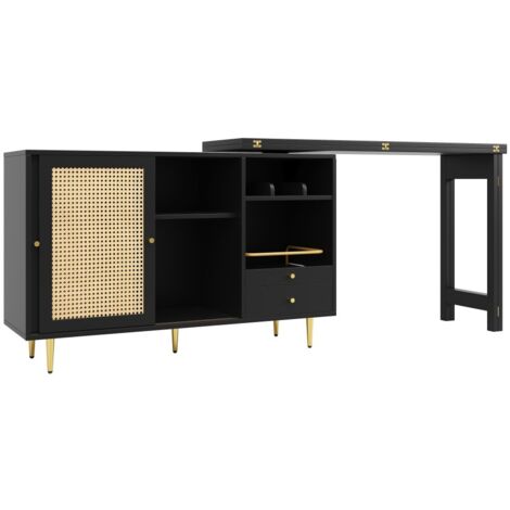 Table Haute Pivotante à 360° (corps 105 X 39 X 102 Cm) Avec 4 Tiroirs