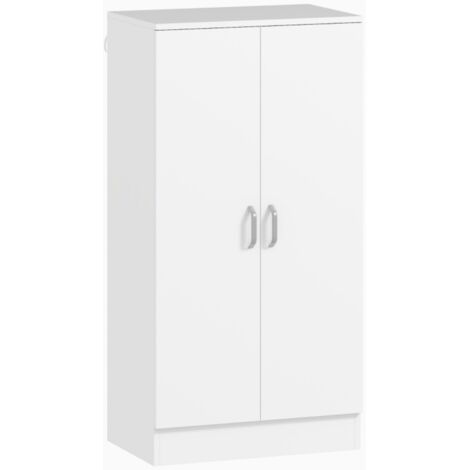 Meuble à chaussures 6 niveaux blanc avec fermeture douce, étagères réglables pour 14 paires, 55x35x108 cm, pour couloir et entrée (1/5)