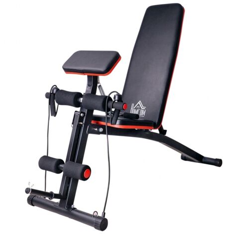 Matériel de musculation - Banc multifonction à système de ressort, station de force, 120 kg, Noir, 54x160x106 cm (1/5)