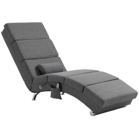 Fauteuil Relax Electrique - Fonction Inclinable et Relevable Electrique - 5 Positions - Télécommande - Tissu Gris - Pour Salon (1/5)