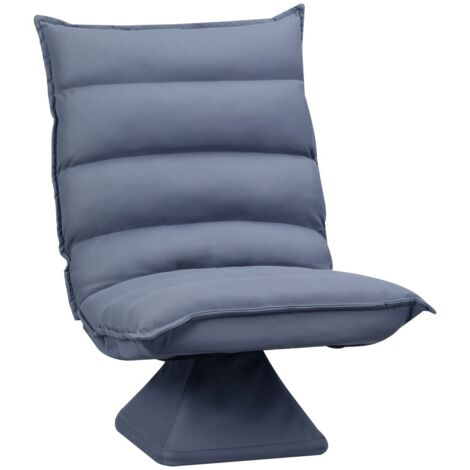 Fauteuil Relax Pivotant 360° - Dossier Inclinable - Tissu Microfibre Résistant - Pour Intérieur et Extérieur (1/5)