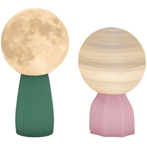 Lampe de Bureau Planétaire-Éclairage d‘Ambiance-3 Couleurs Réglables-Alimentation USB-Blanc (1/5)