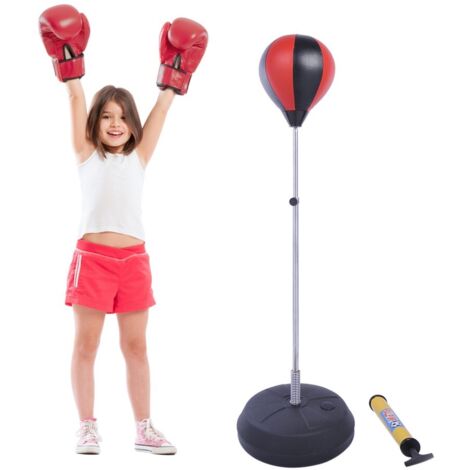 Marteaux de fitness - Set de punching-ball réglable 125-145 cm - Gants et pompe inclus - Pour entraînement professionnel (1/5)