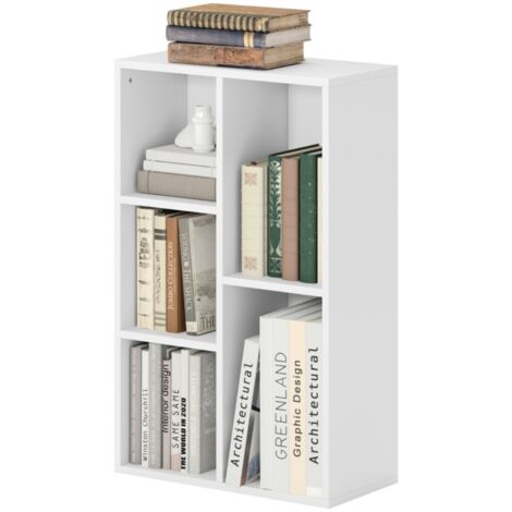 Bibliothèques et étagères - Étagère sur pied à niveaux - Rangement pour cuisine et salon - Blanc - 58 x 60 x 180 (cm) (1/5)