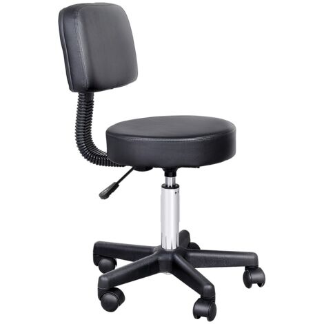 Tabouret pivotant professionnel avec roues - Réglable en hauteur - Design ergonomique - 45 x 40 x 80 (cm) (1/5)