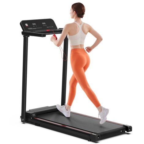Tapis De Course électrique Pliable HOMCOM – Inclinable Jusqu’à 15%, Vitesse Max 14 Km/h – Idéal Pour La Course Et La Marche à La Maison