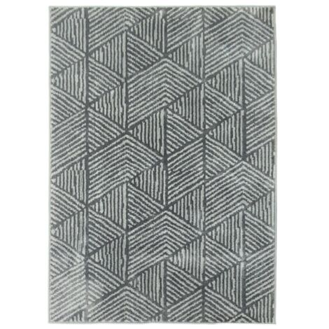 Tapis Lavable Moderne pour Salon-Gris Foncé-Antidérapant-Intérieur/Extérieur-170x120x1.5(cm) (1/5)