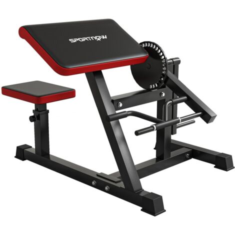 Banc de musculation curl-extension-triceps-siege-5-positions-cuir-noir-105x95x80(cm) (1/5)