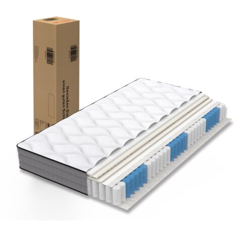 Matelas ressorts ensachés Deluxe-H3-1000 ressorts-housse Lyocell-label OEKO-TEX-7 zones-fabriqué en Chine-90x200x20(cm) (1/5)