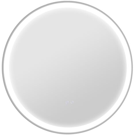 Miroir Salle de Bain LED 60x3x60cm - Éclairage Tactile, Anti-Buée, Fonction Mémoire & Cadre Aluminium - Moderne Blanc (1/5)