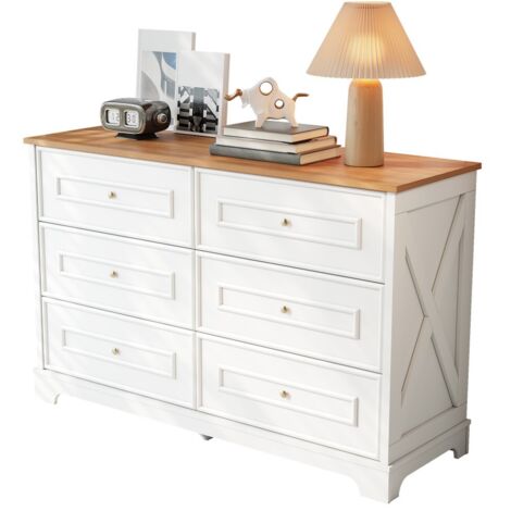 Commode-6-Tiroirs-Design-Moderne-Minimaliste-Buffet-Salon-Salle-a-Manger-Couloir-120x40x76cm (1/5)
