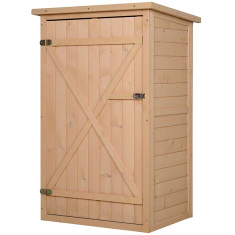 Abri de jardin bois-Étagères intégrées-Remise outillage-Stockage organisé-75x56x115cm