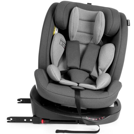 Siège auto enfant i-Size 360° pivotant isofix 40-150 cm (0-36 kg) - Naissance à 12 ans - Installation dos/face route - Gris - ECE R129 46x57x80cm