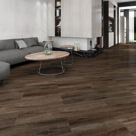 Parquet PVC clipsable SPC 0.5mm sup., design massif, compatible chauffage au sol, surface 2.554m² - 112x22,8x0,5cm - Gris Clair