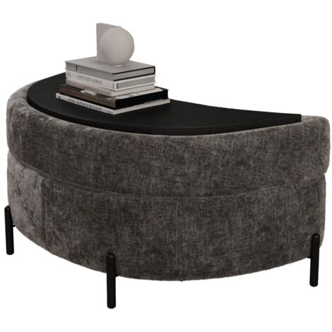 Banc-d-entrée-chenille-demi-lune-Plateau-inclus-assis-chaussures-repose-pieds-gris-86x47,5x43cm (1/5)