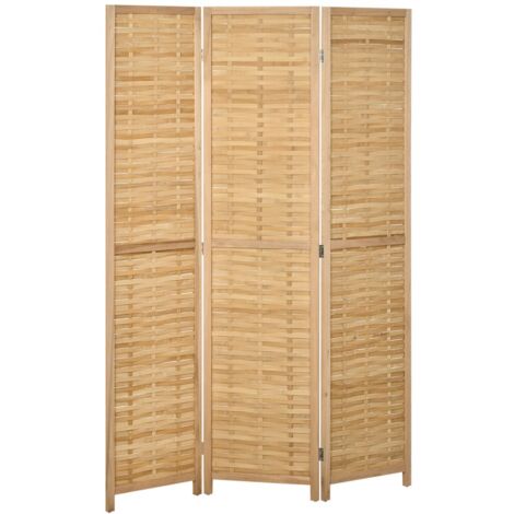 Paravent-3-panneaux-pliable-en-bambou-écran-confidentialité-salon-chambre-120x1,8x170cm (1/5)