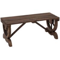 Salon de jardin-Banc en bois résistant aux intempéries-Design rustique-Durable-Élégant-98x50x39,5cm